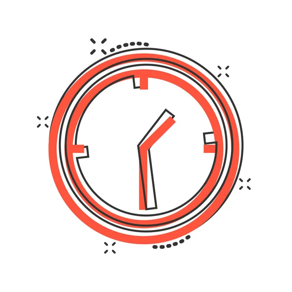 Icono Del Reloj Estilo Cómico Ver Ilustración Vectorial Dibujos Animados — Vector de stock