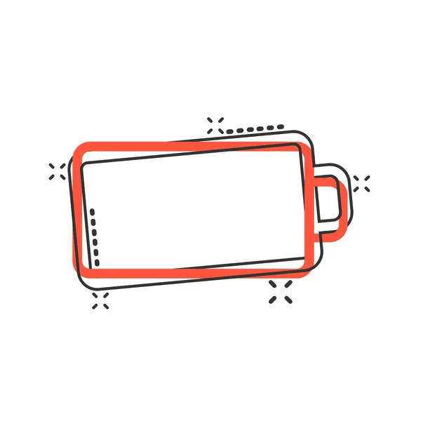 Icône Charge Batterie Dans Style Comique Illustration Vectorielle Dessin Animé — Image vectorielle