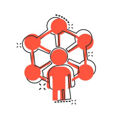 Kurumsal organizasyon grafiği insanların çizgi roman tarzında simgelerini temsil eder. İnsanlar beyaz arka planda çizgi film çizimleri yapıyor. Takım çalışması iş dünyasının etkisini artırdı.