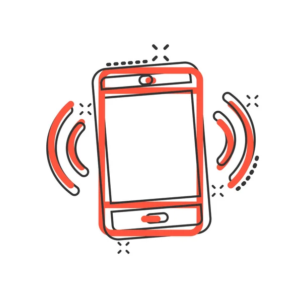 Smartphone Κενό Εικονίδιο Οθόνης Στυλ Κόμικ Κινητό Τηλέφωνο Εικονογράφηση Φορέα — Διανυσματικό Αρχείο