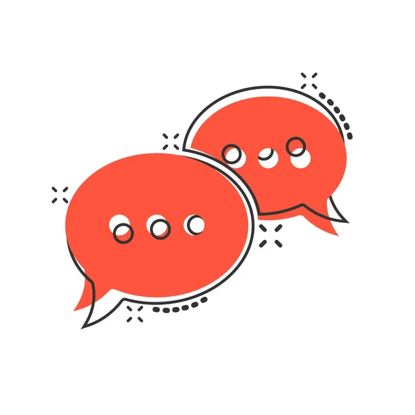 Speak Chat Sign Icon Comic Style Speech Bubbles Cartoon Vector — Stock Vector