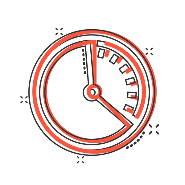 Icono Del Reloj Estilo Cómico Ver Ilustración Vectorial Dibujos Animados — Vector de stock