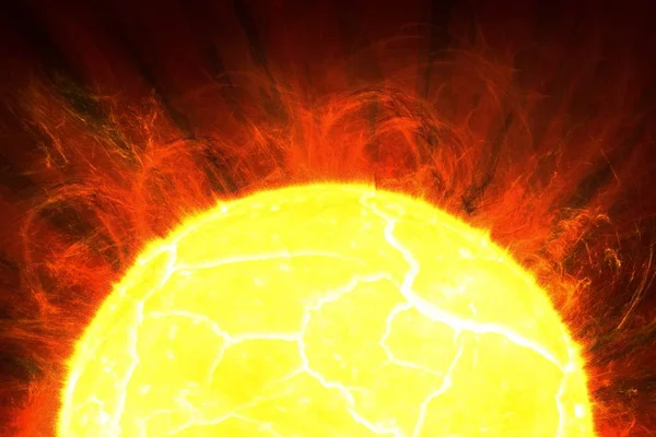Głównym źródłem energii na ziemi. Słońca czerwony olbrzym — Zdjęcie stockowe