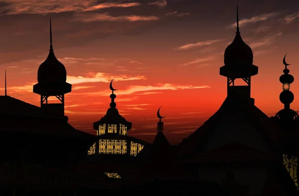 Meczet o zachodzie słońca — Zdjęcie stockowe