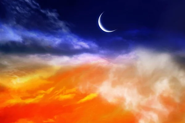 Schöner Sonnenuntergang. religiöser Hintergrund — Stockfoto