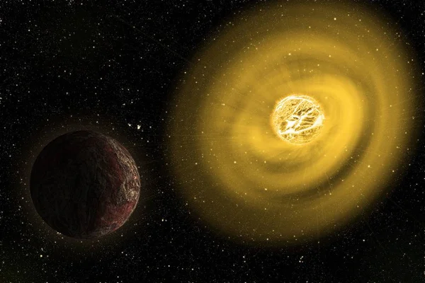La mayor estrella del Universo ilustración. Elementos de esta imagen proporcionados por la NASA  . — Foto de Stock