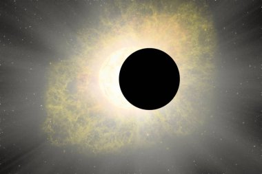 Renkli güneş tutulması. Din arka plan . 