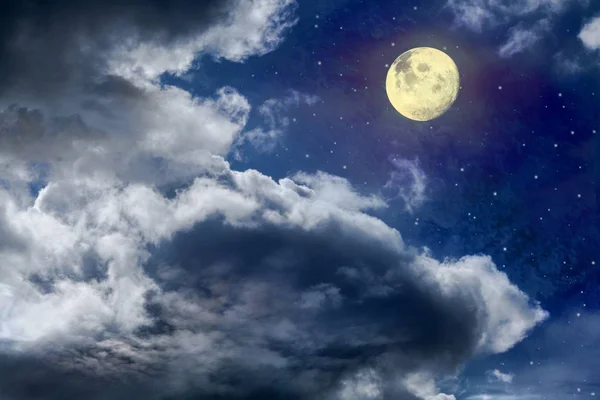 Night sky and light of the moon — Stock Photo, Image