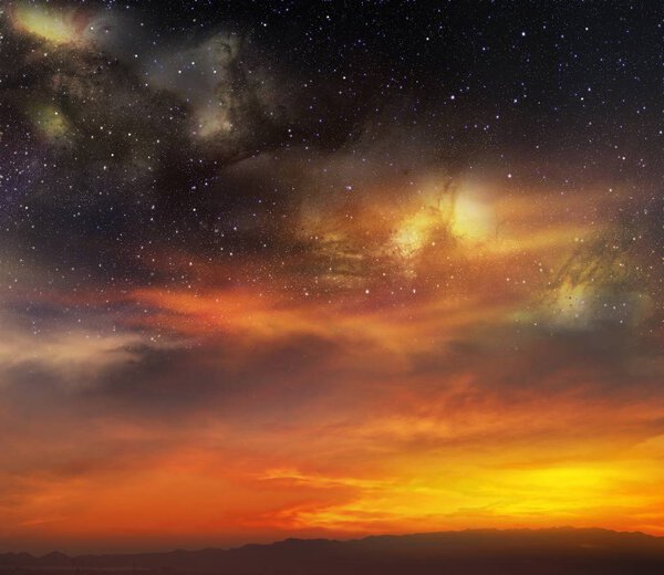 Picturesque sunset and clouds 