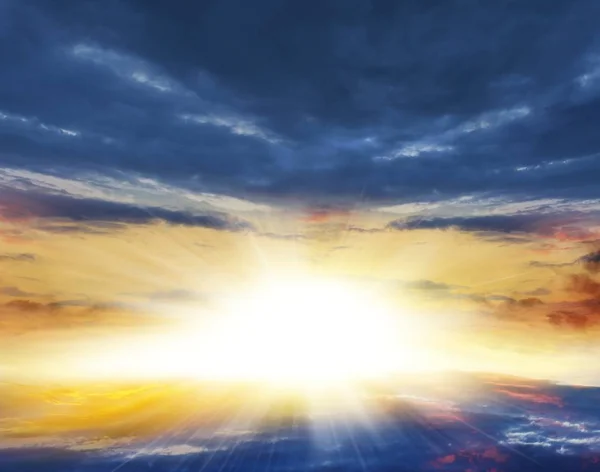Absztrakt Háttér Isteni Drámai Jellegű Háttér Naplemente Vagy Napfelkelte Felhők — Stock Fotó