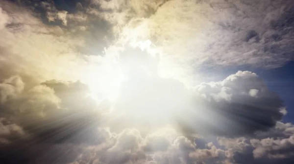 God rays .  Dramatic nature background .  Sunset or sunrise with clouds, light rays and other atmospheric effect . Light from sky . Religion background .