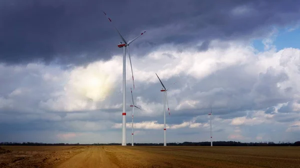 Moinho Vento Energia Eólica Turbinas Eólicas Turbina Eólica Que Gera — Fotografia de Stock