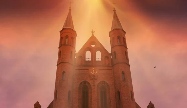 Kathedrale Gegen Den Himmel Ein Typischer Blick Auf Die Altstadt — Stockfoto