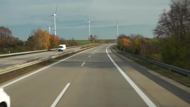 Camion Drum Autostradă Conceptul Transport Logistică — Videoclip de stoc