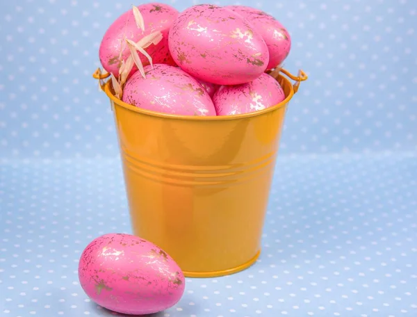 Easter Eggs Religion Holiday Easter Food Table — Stock Photo, Image