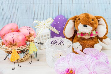 Çocuk kartı ve tavşan.