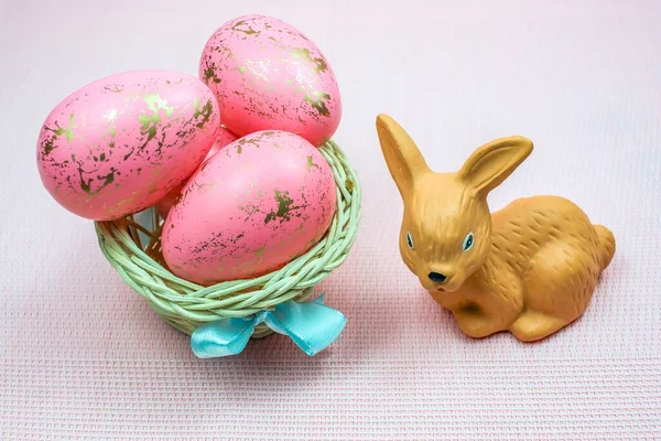 Easter Egg Pink Background — Stock Photo, Image