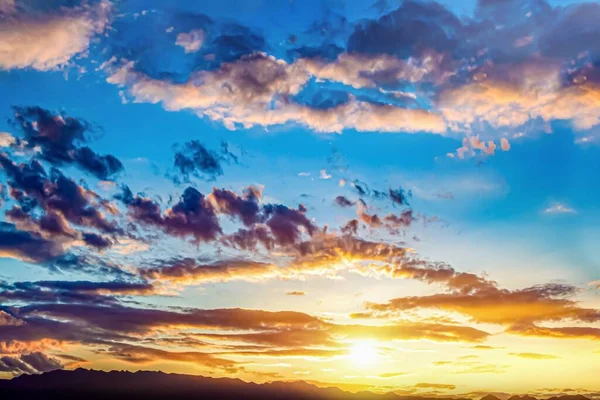 Beautiful Sunrise Beautiful Heavenly Landscape Sun Clouds — Stock Photo, Image