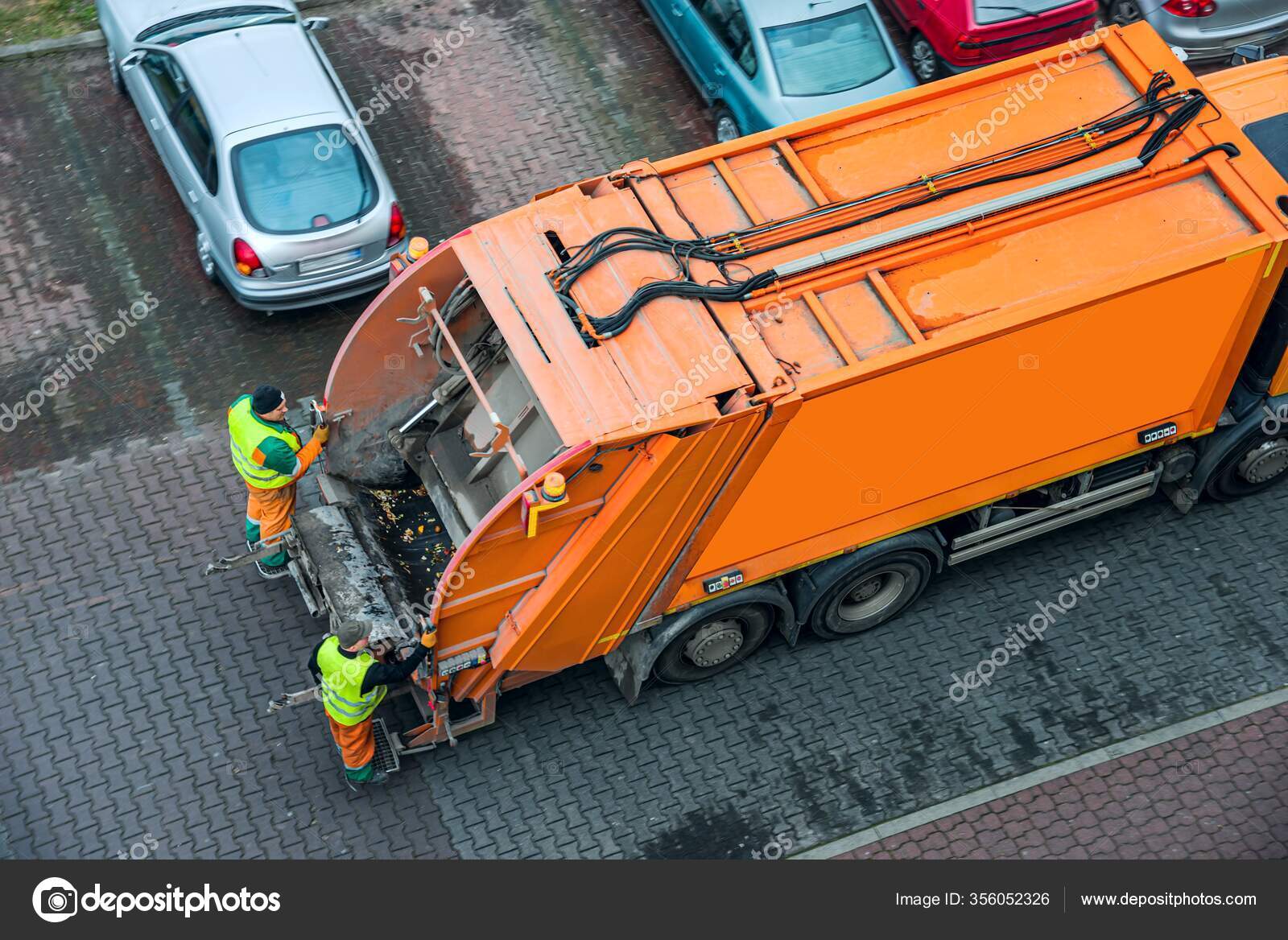 Camion à ordures - Orange