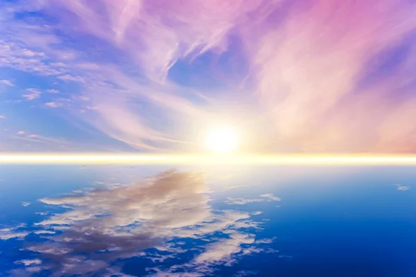 Bellissimo Paesaggio Paradisiaco Con Sole Tra Nuvole Sfondo Cielo Dio — Foto Stock