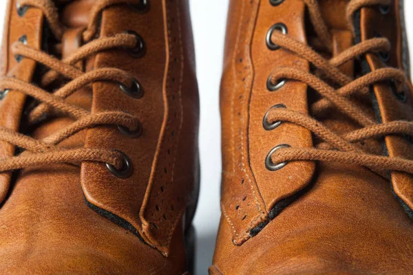 kahverengi oxford mumlu klasik deri ince şık şık erkek ayakkabı portre