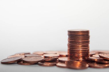 madeni para yığınını kapat, finansal konsept 