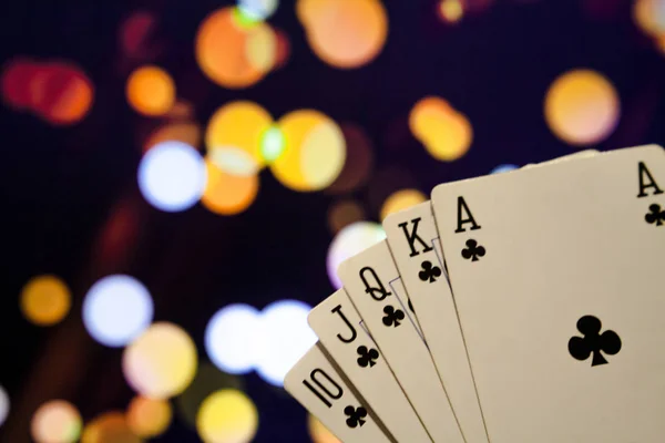 Kartların kapalı arkaplan, kumarhane konsepti 