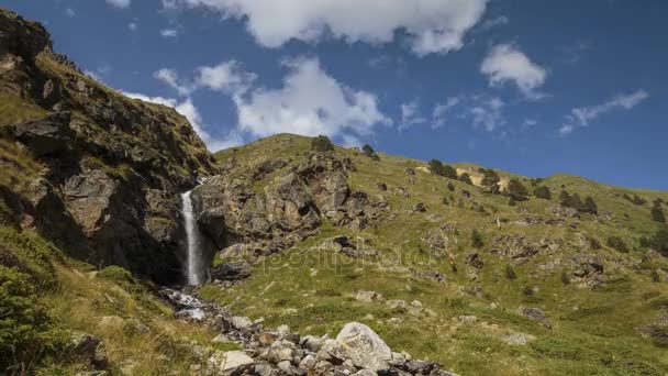 Winter Views Snowy Mountains Caucasus Formation Movement Clouds Mountain Peaks — Stock Video