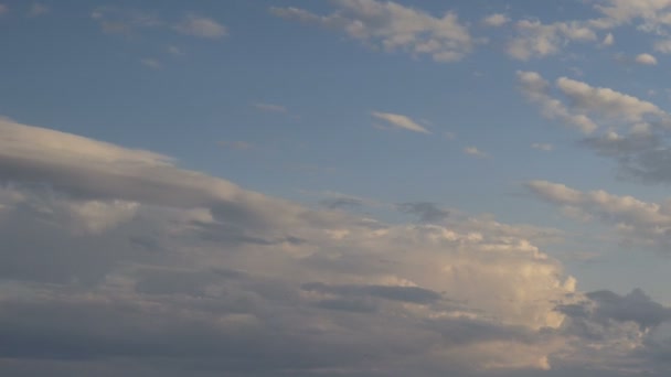 Russia Time Lapse Formation Rapid Movement White Clouds Different Shapes — Stock Video