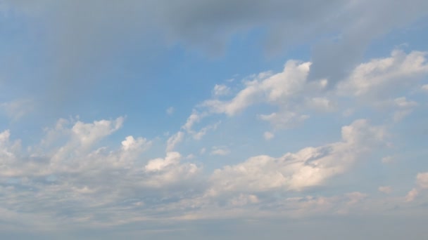 Russia Time Lapse Formation Rapid Movement White Clouds Different Shapes — Stock Video