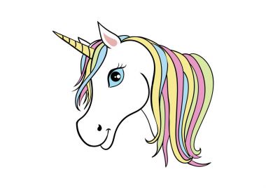 Tek boynuzlu at güzel at