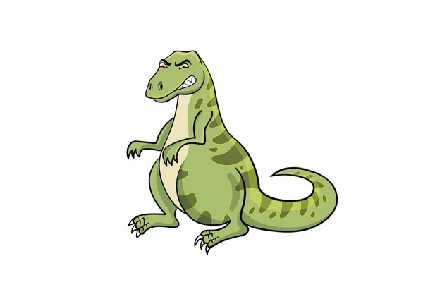 Dinosaurio enojado animal — Vector de stock