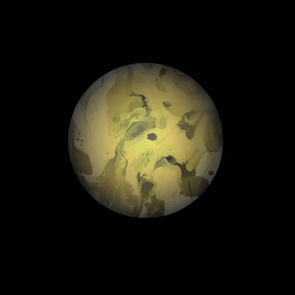 Aquarelle lune jaune — Image vectorielle