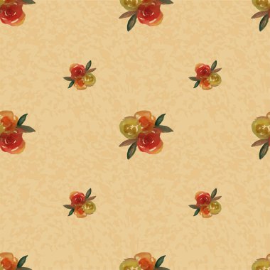 küçük suluboya çiçek deseni