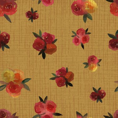 küçük suluboya çiçek deseni