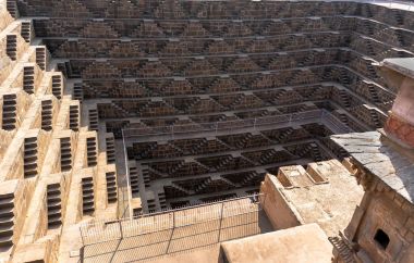 Chand Baori - speed the well, the construction of ancient architecture clipart