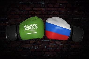 A boxing match between the two countries clipart