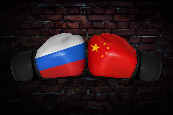 Боксерский матч между США и Россией
