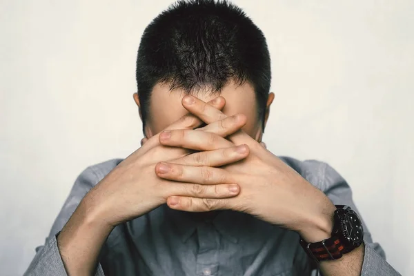 Portrait d'un homme chauve stressé — Photo