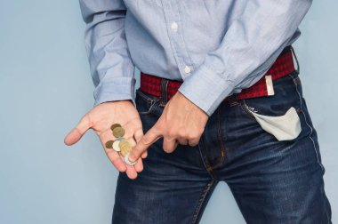 a young caucasian man in jeans clipart