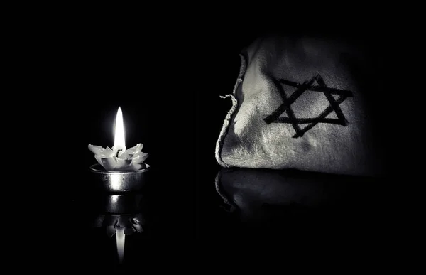 The star of David and candle stands — Stock Photo, Image