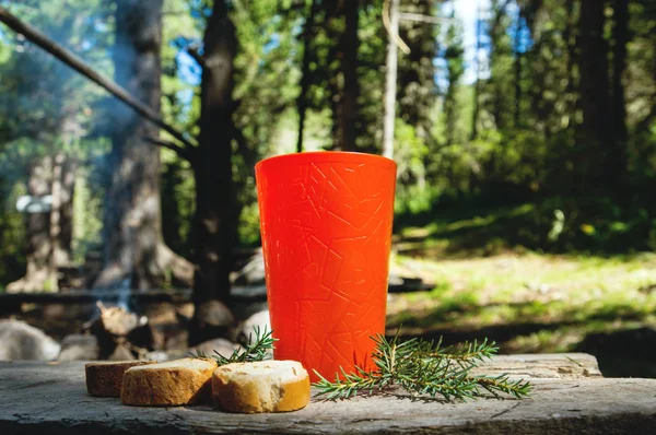 Relaxing time camping on a mountain. — Stock Photo, Image