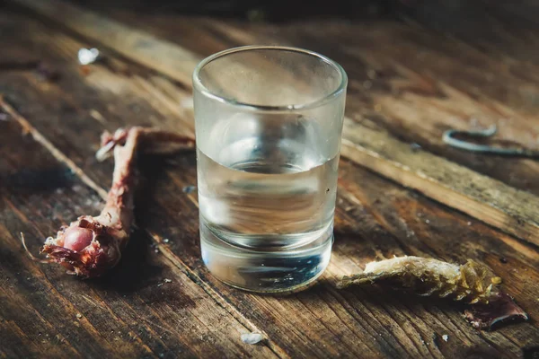 Weinglas Alkohol aus nächster Nähe. — Stockfoto