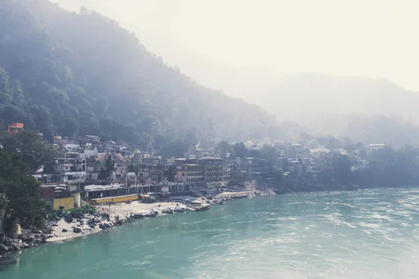 Holy Ganges river that flows through Rishikesh