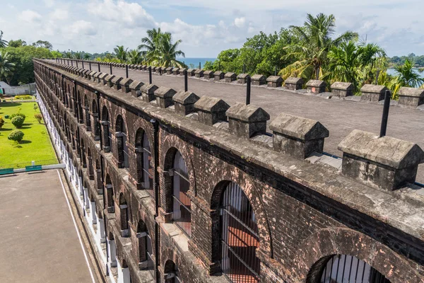 Puestos turísticos en el techo de la prisión en Puerto Blair — Foto de Stock