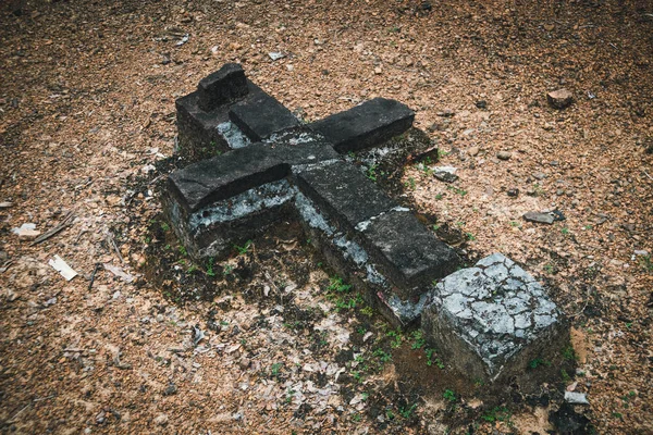 Detail of a grave in a cemetery — Stock Photo, Image
