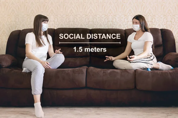 Recommandé Par Organisation Mondiale Santé Distance Sociale Mètres Sauve Propagation — Photo