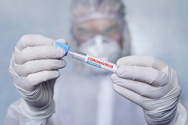Échantillon Coronavirus 2019 Ncov Nouveau Virus Couronne Épidémique Éclosion Virus — Photo