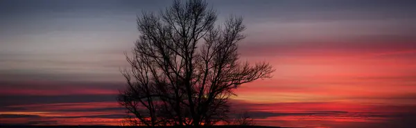 Photos panoramiques du ciel au coucher du soleil — Photo
