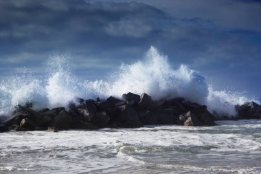 Pasifik Okyanusu waves.ocean dalga fırtınalı okyanus